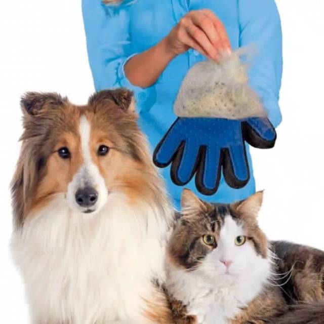 Sisir bulu anjing kucing grooming true touch gloves. Sarung tangan dog cat