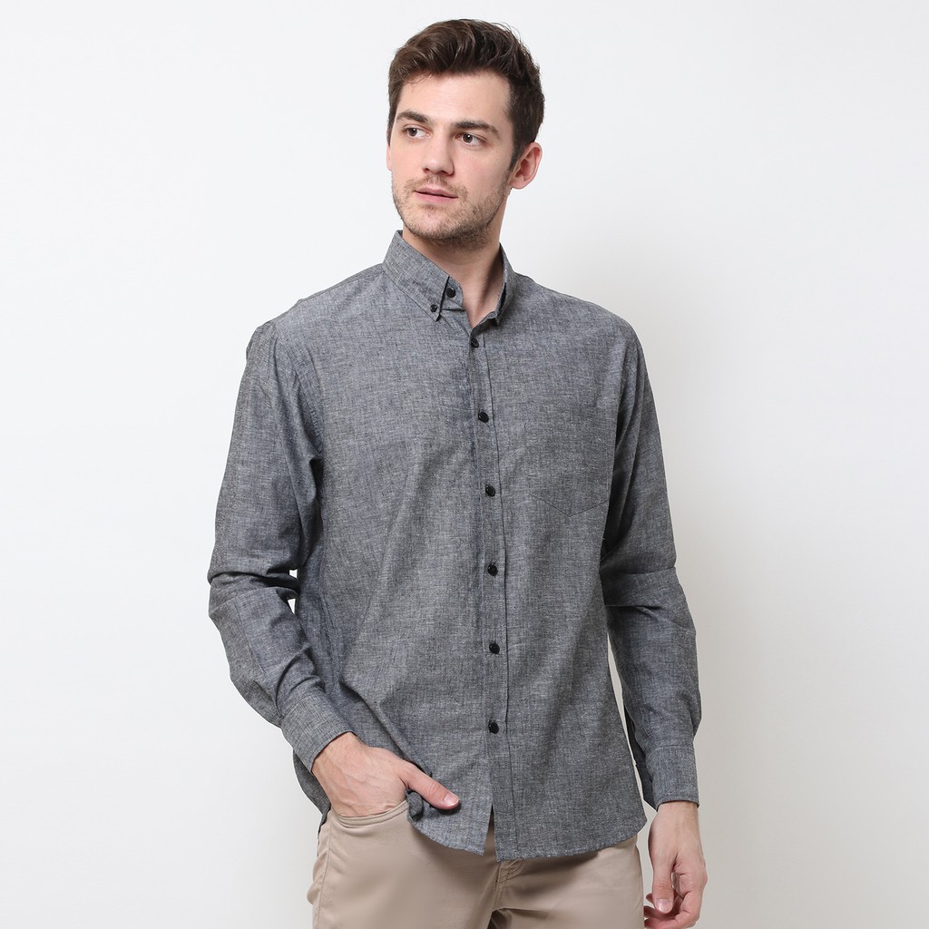 

17Seven Original Kemeja Polos Pria Lengan Panjang 0124-Bellamy