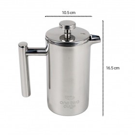 FRENCH PRESS / COFFEE PRESS / PLUNGER / COFFEE MAKER STAINLESS STEEL 350 ml