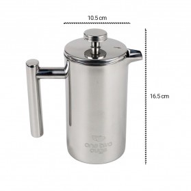 FRENCH PRESS / COFFEE PRESS / PLUNGER / COFFEE MAKER STAINLESS STEEL 350 ml