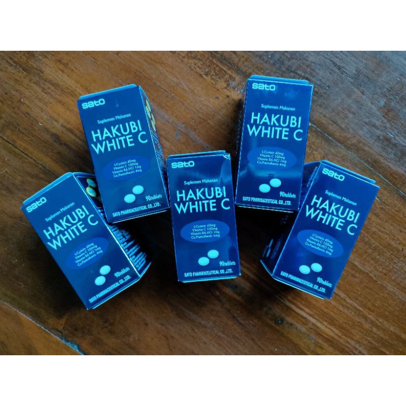 Hakubi White C 90 Tablet Pemutih Badan Ampuh