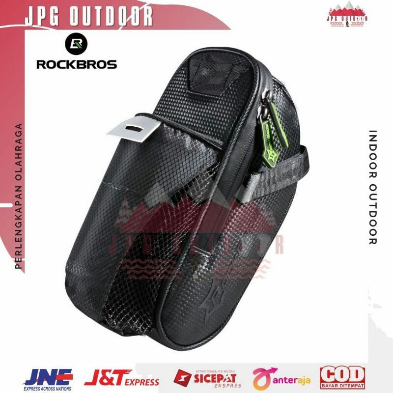 Tas Saddle Sepeda Saddle Bag with Bottle Pocket Waterproof / Tas Sepeda with Holder Botol Minum