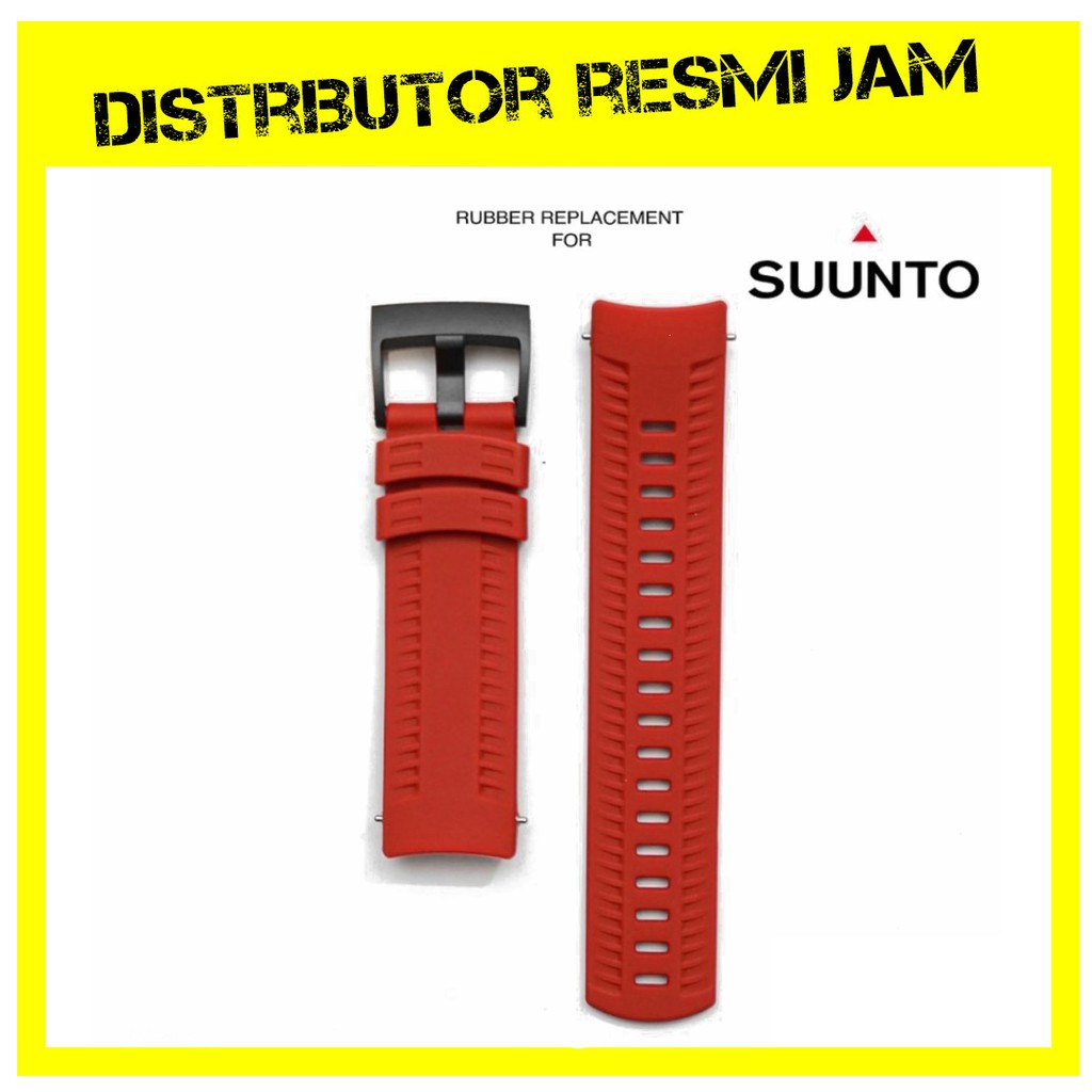 Strap Tali Karet Jam Silikon Quick release Suunto 9 Baro Watchband - Red