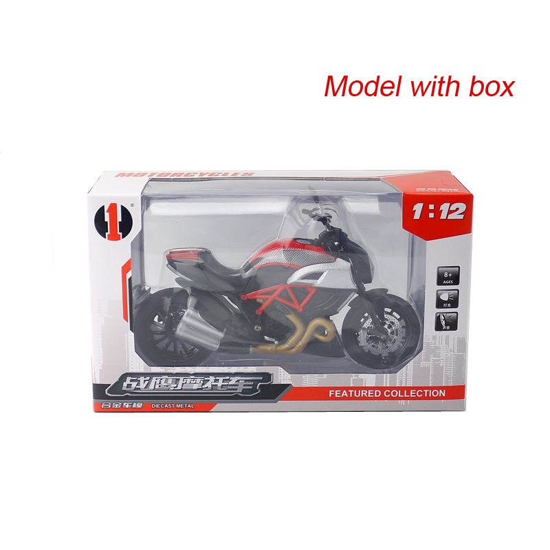 1per12 Metal Ducati Motor Model Diecast Simulasi Motor Mainan Anak Cowok Hadiah Dengan Suara Dan Lampu