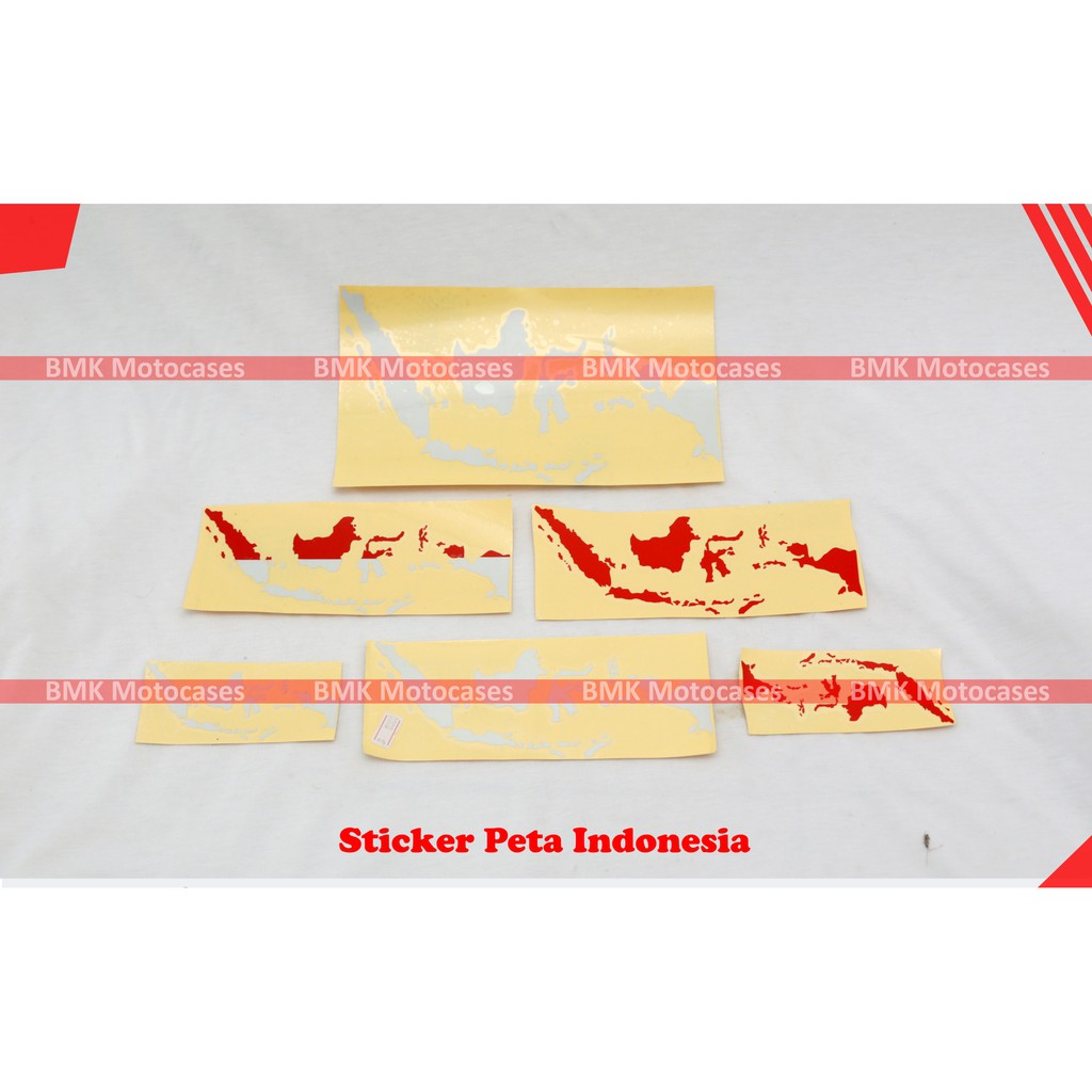 Stiker / Sticker Peta Pulau Indonesia Fosfor Box Motor Touring Givi - Shad - Kappa Universal Stiker 