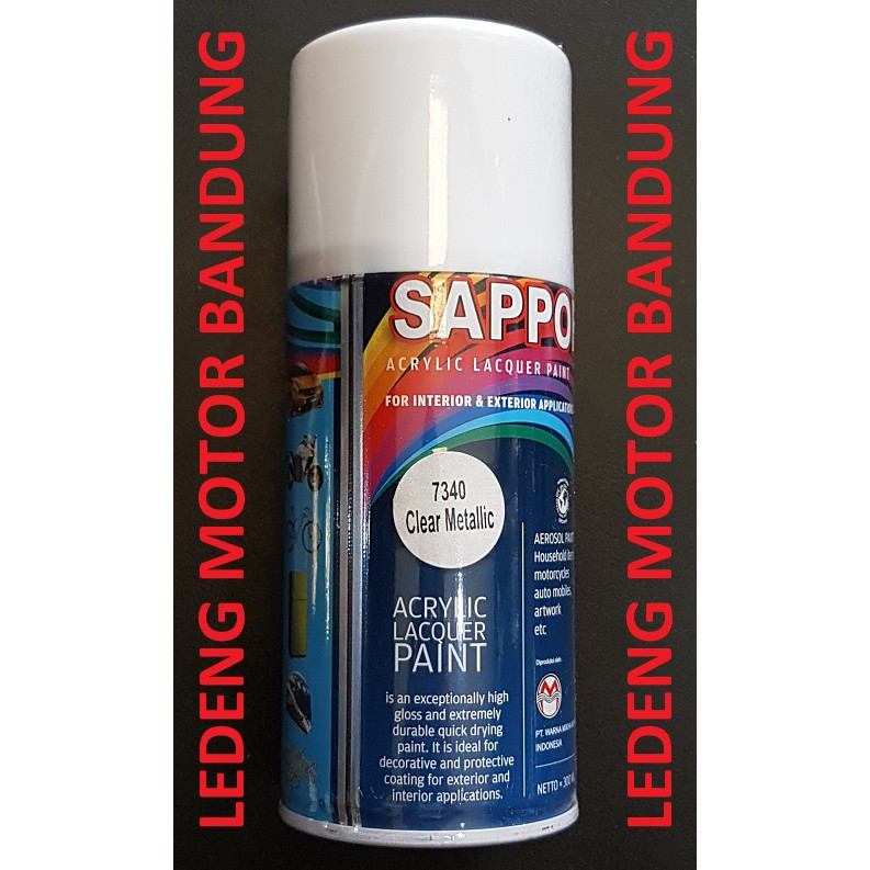 Sapporo 7340 Clear Metallic Cat Semprot Saporo Paint Vernis Metalik