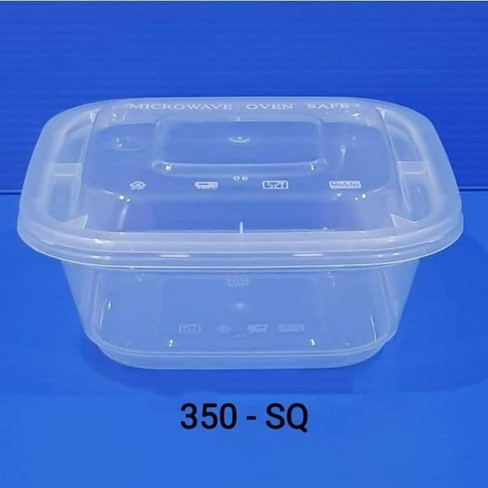 Thinwall Square DM 350 ml (50pcs)/ Toples Kotak / Tempat Penyimpanan