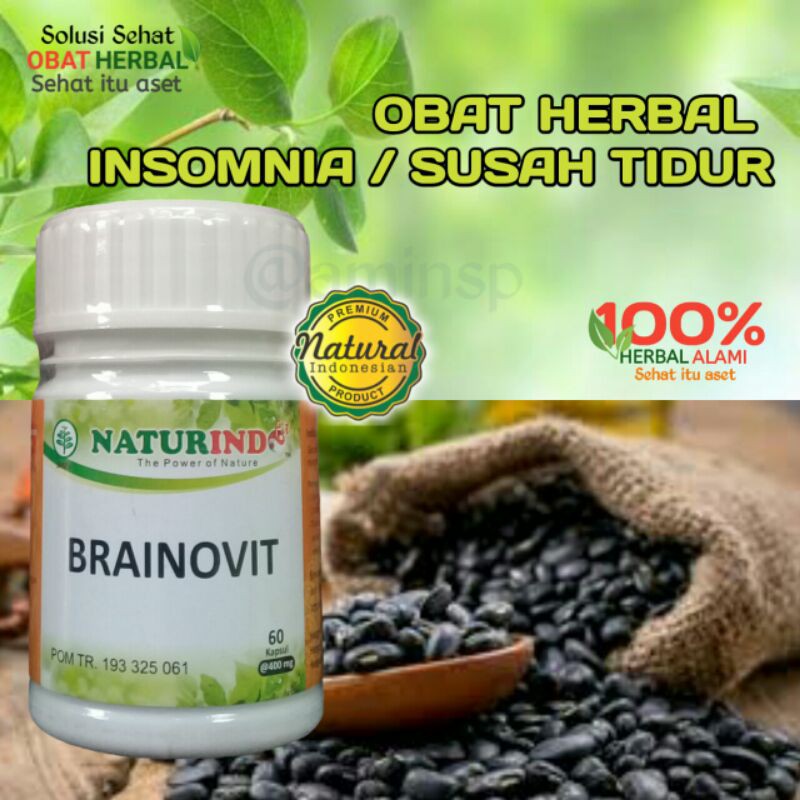 Obat Herbal Insomnia Susah Tidur Naturindo Shopee Indonesia