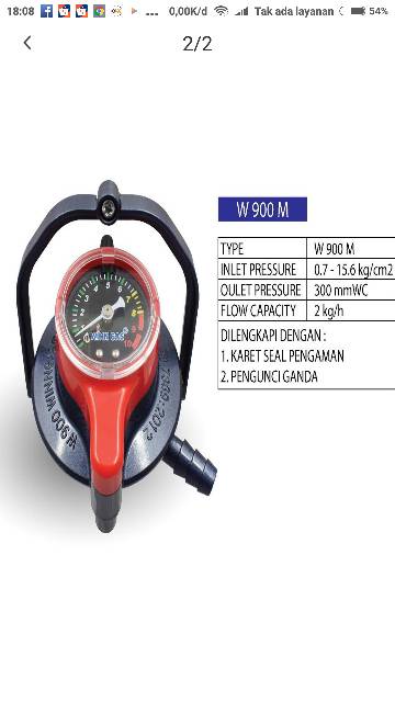 Regulator win gas triple lock anti bocor w - 900