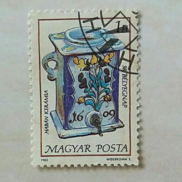 

(AA) Perangko Hongaria Stamp Day (1985) - Haban Ceramics (water holder) 1Ft Used