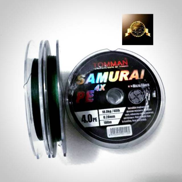 PE TOMMAN SAMURAI TAHAN PUTUS. Benang Kuat Talipancing Tali Pancing Tahan Gigit