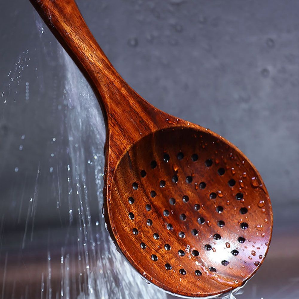 Peralatan dapur kayu/peralatan dapur kayu/sendok kayu dan sekop sayuran Creative simple cooking spoon