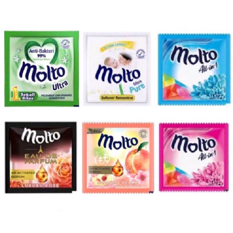 Molto softener 10ml/Molto sachet 500an/Molto sekali bilas
