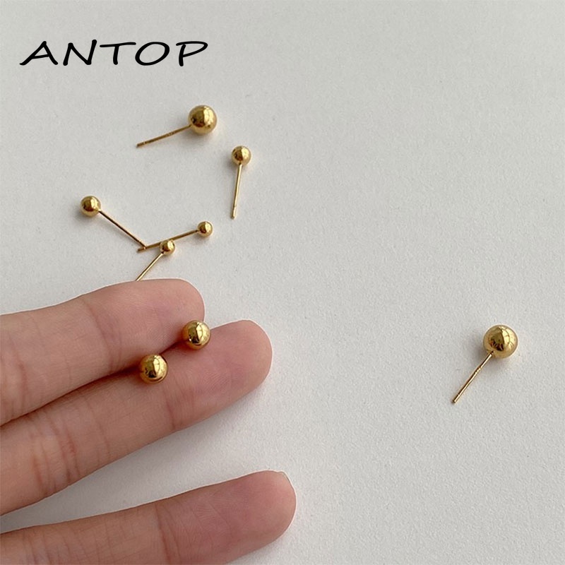 Korea Baru Anting Bola Bundar Liontin Kepribadian Butik Fashion ANTOP