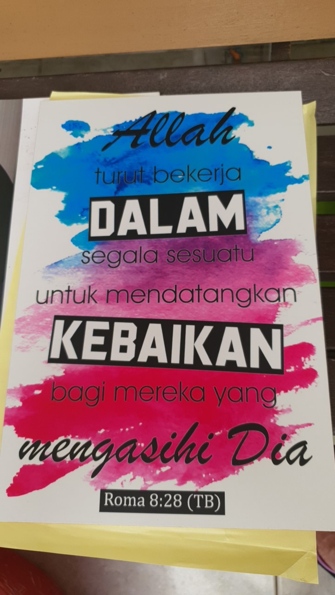 Wall Decor Nasrani Quote Alkitab Dekorasi Kristen Katolik