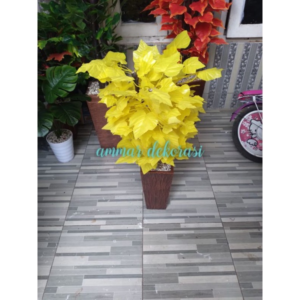 pohon anggur plastik, pohon artificial anggur kuning, pohon plastik tinggi 70cm