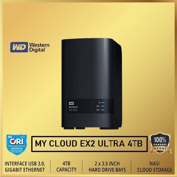 WD My Cloud EX2 Ultra 4TB Personal Cloud Storage NAS 4 TB