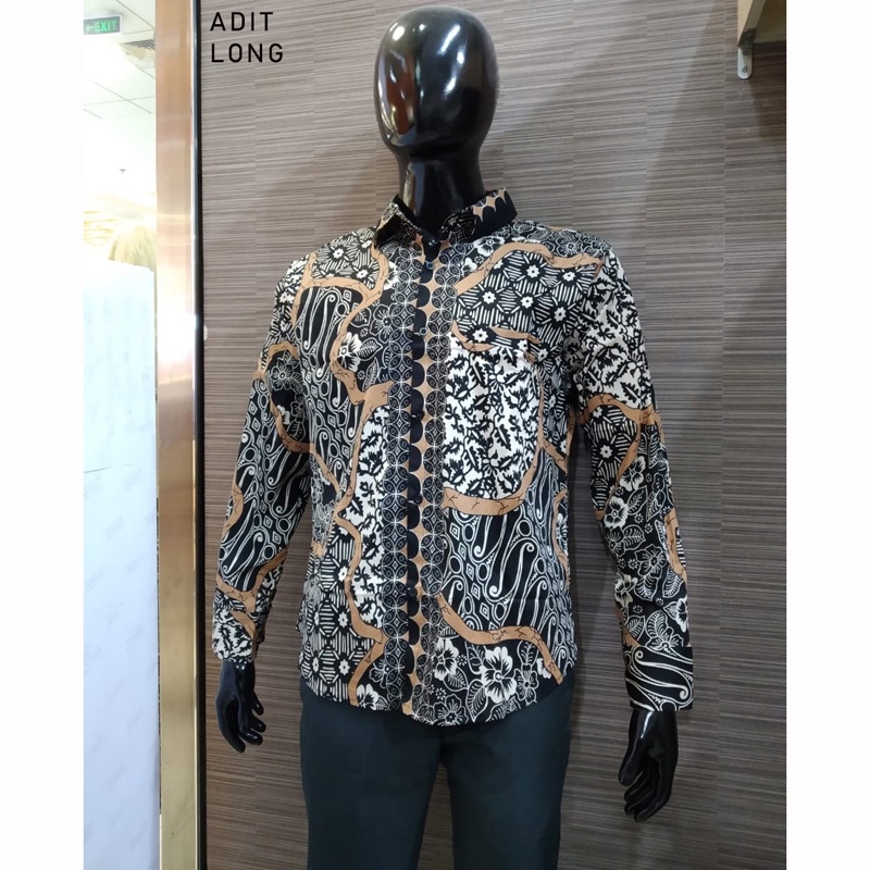 Evercloth Adit Kemeja Pria Kemeja Batik Pria Atasan Couple Hem Sarimbit Seragam