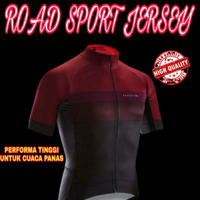 BAJU SEPEDA BALAP HIGH PERFORMA ROAD RACE RACING BIKE ROADBIKE SPORT JERSEY VAN RYSEL ORIGINAL