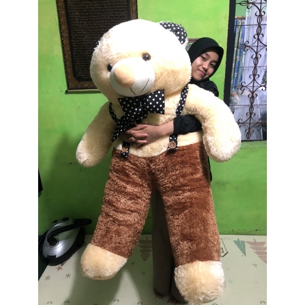 Boneka Teddy Bear BESAR Jojon  FLUFFY PLUFY PREMIUM 1.4Meter Label SNI