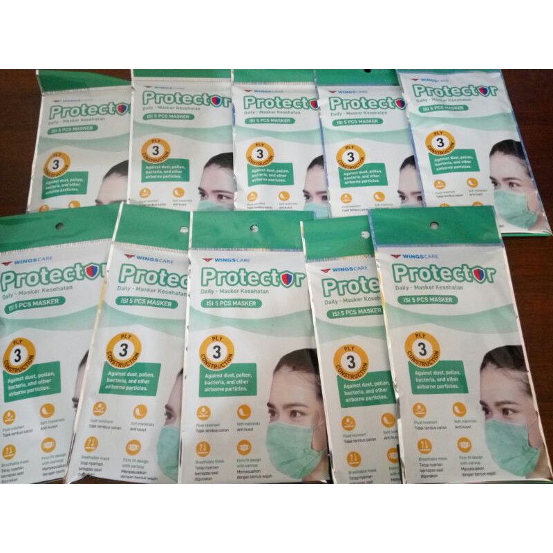 Masker 3lapis / Wings protector sachet isi 5pcs / Masker Wings