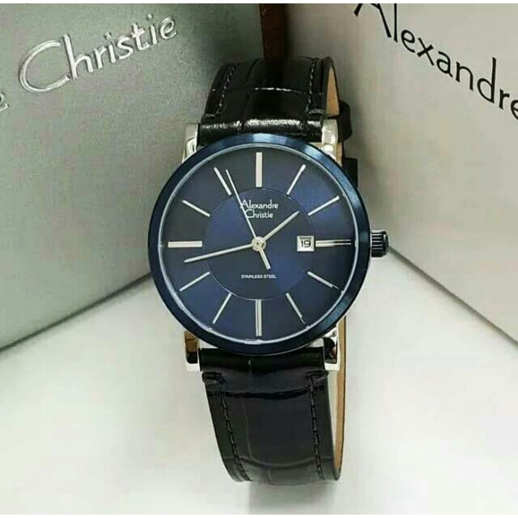 Alexandre Christie Ac 8344 Silver Blue, Jam Tangan Wanita Original