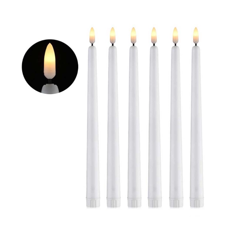 1pc Lampu LED Bentuk Lilin Dengan Baterai Untuk Dekorasi Halloween