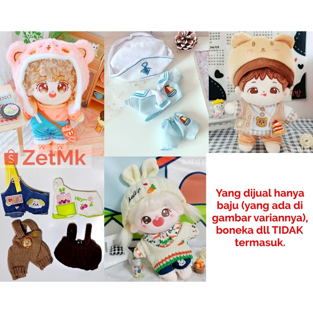 Clothes Doll 20cm Doll Clothes 20cm Sailor Bear Suit Hat Pants Overall
