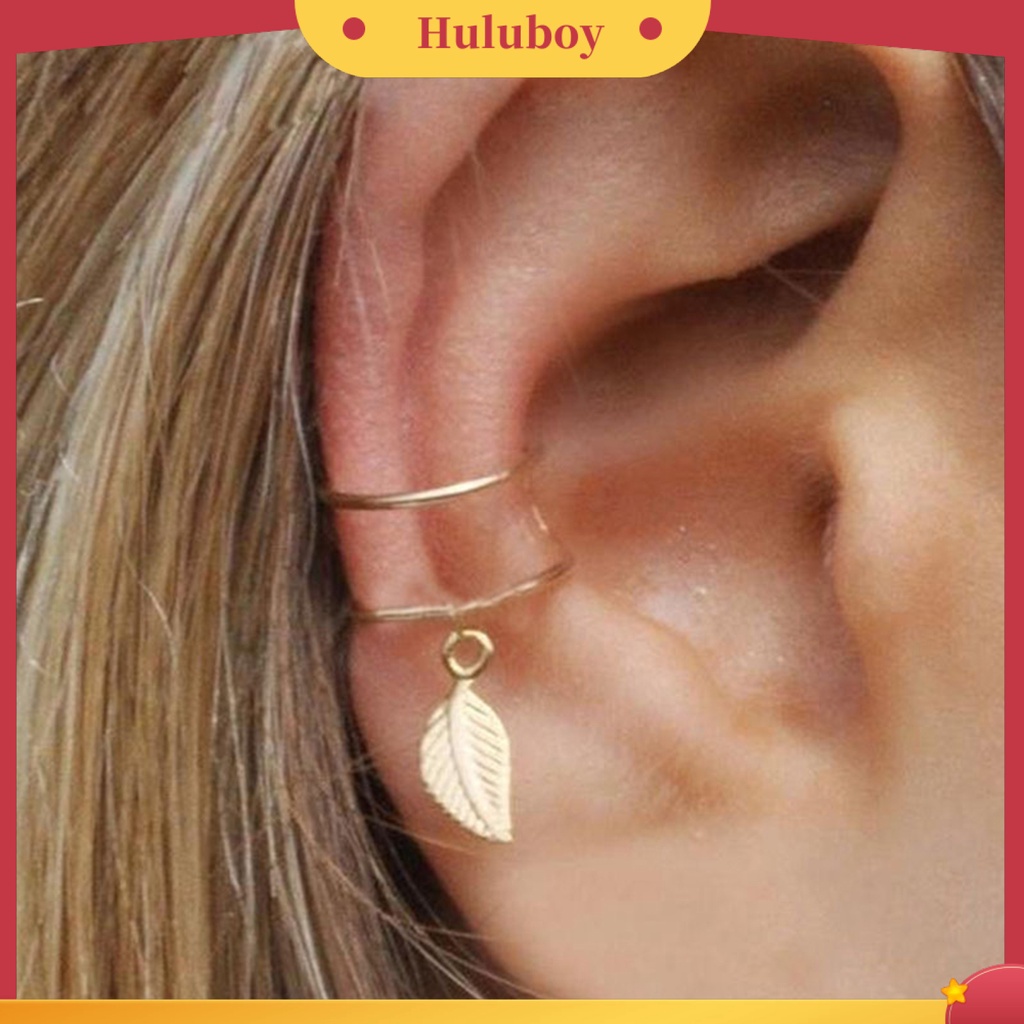 Hu Hu Hu Hu Hu Alat Bantu Pasang Kacamata♡ 5pcs / Set Anting Klip Tanpa Tindik Bentuk C Ganda Untuk Wanita