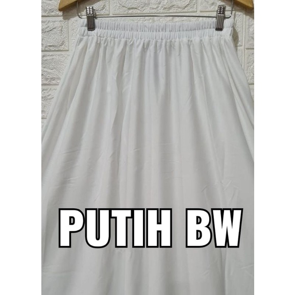 ROK KERJA WANITA POLOS BASIC ROK HYGET SUPER PREMIUM POLOS /ROK POLOS HYGET PREMIUM  / ROK BASIC HYGET PREMIUM-Putih Bw