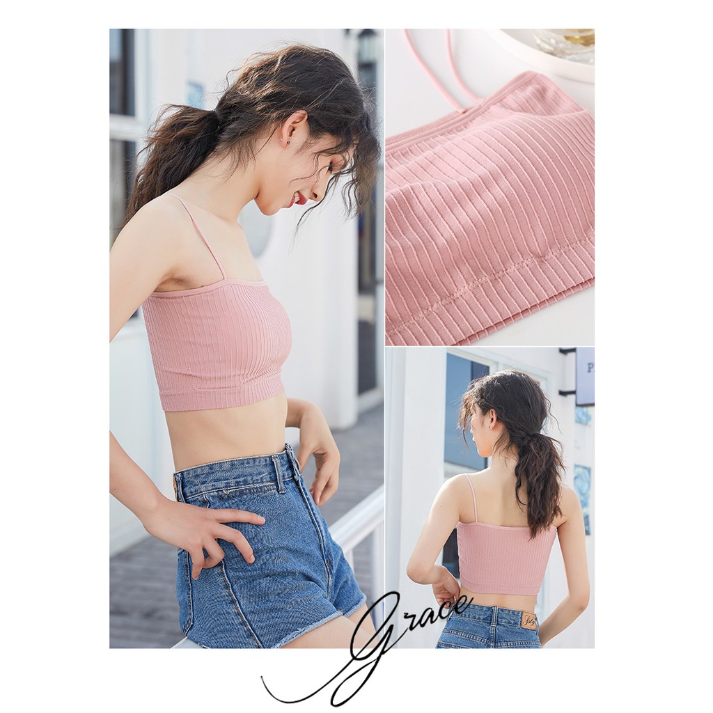 Sakura Tank Top Bra Perempuan Pakaian Dalam Wanita Pakaian Olahraga 346-1
