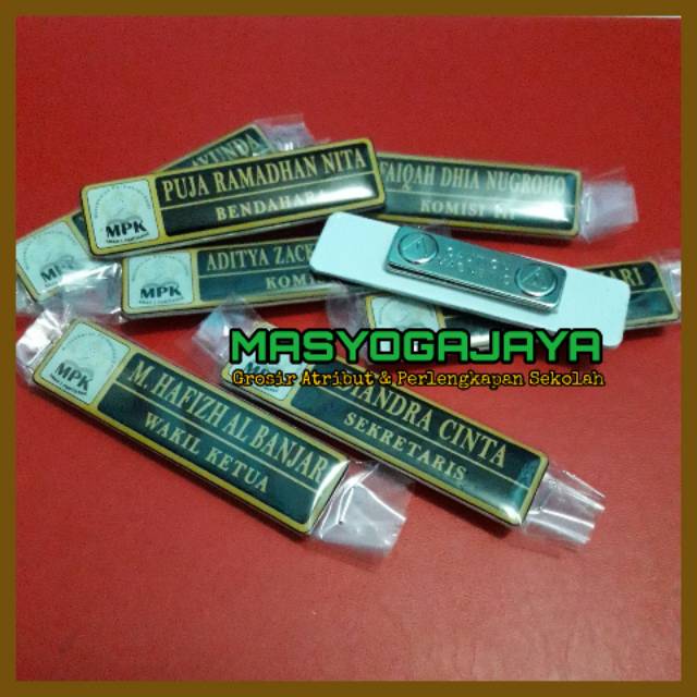 Name Tag Akrilik Magnet Resin Custom Murah - Atribut Sekolah