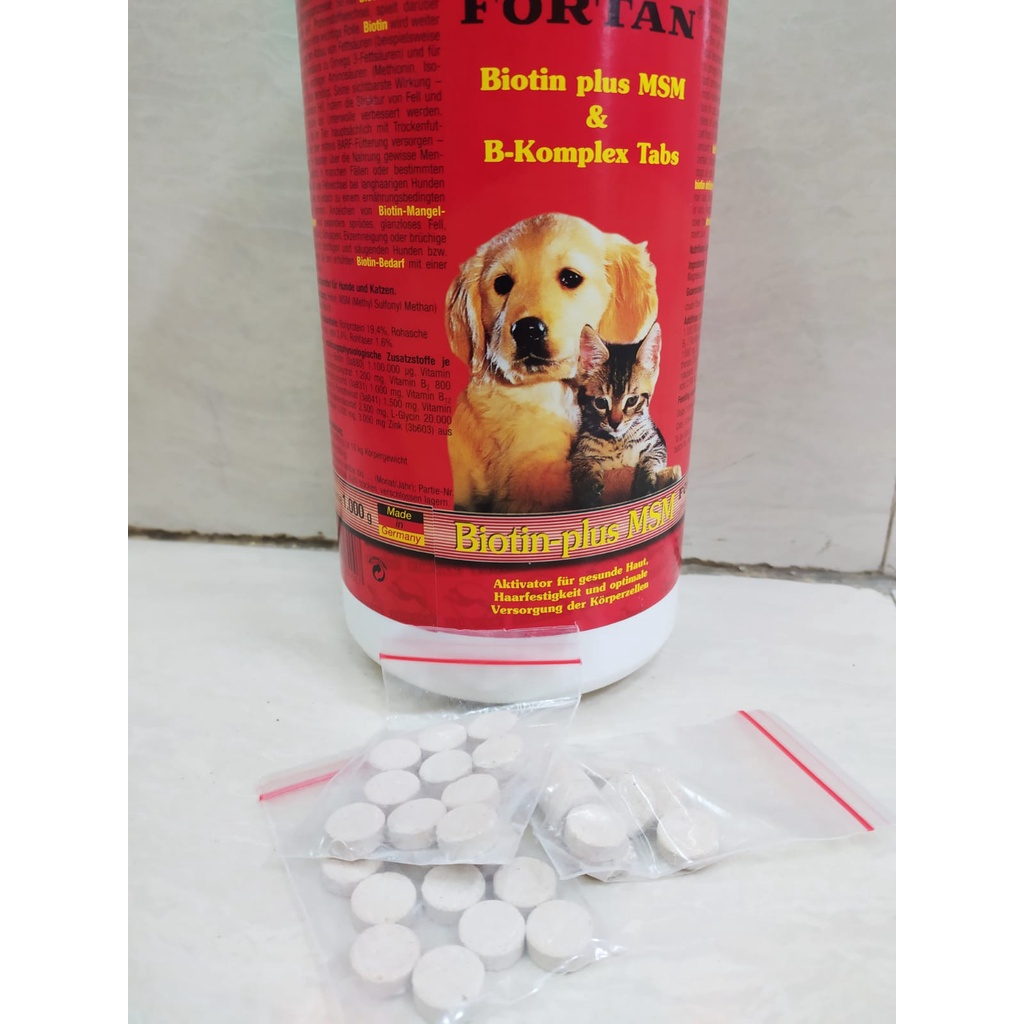 Biotin Fortan Tablet|Vitamin Kucing|Biotin Plus dan B Kompleks