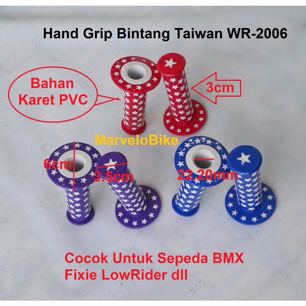 Hand Grip Bintang Taiwan WR-2006 Sarung Stang Sepeda BMX Fixie Taiwan