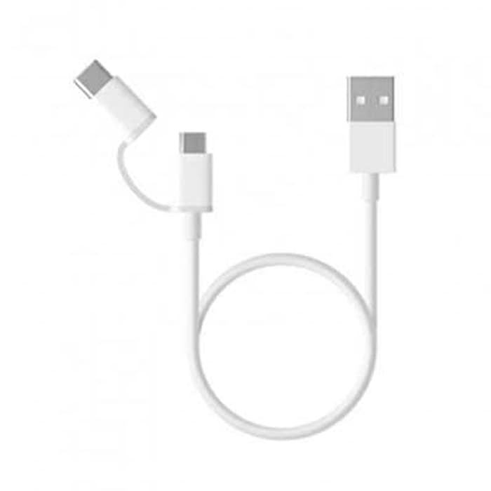Mijia 2in1 USB Cable - 2 in 1 Kabel Micro to Type C 100% ORIGINAL