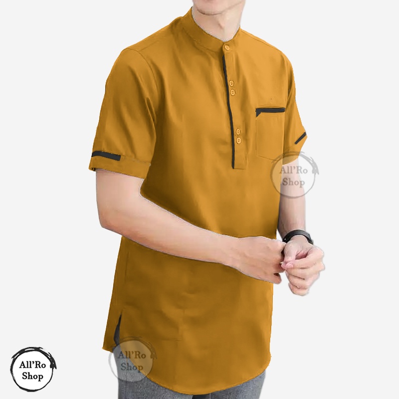 COD Baju Koko Pria Terbaru 2022 Koko Muslim Lengan Pendek Koko Aydan Size Jumbo Ukuran M L XL XXL Termurah Terlaris Bahan Lembut Tebal Premium ARS 3