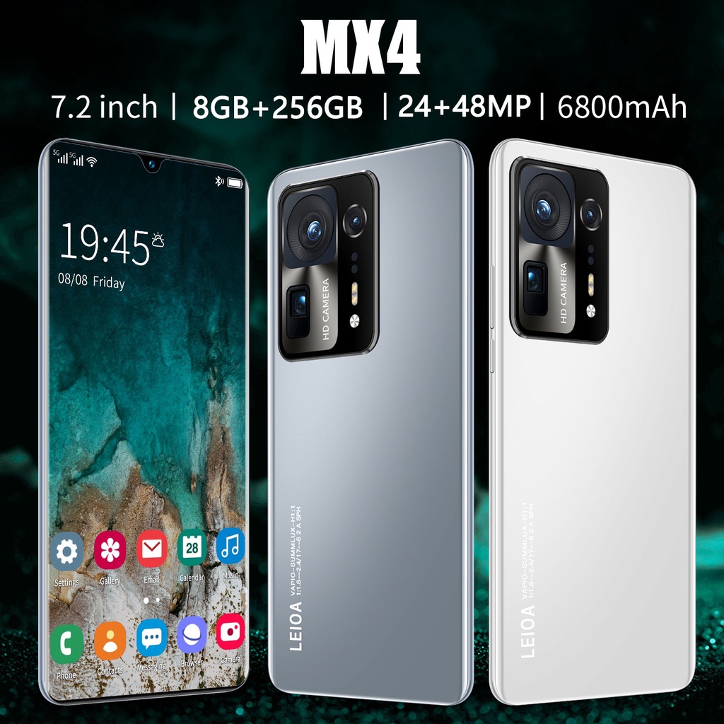 【Produk baru dalam stok】 2021 Smartphone  Baru MIX4 Pro 7.2 inci Ponsel Layar Penuh Sistem Android 8GB + 256GB Kartu Ganda  5G Handphone