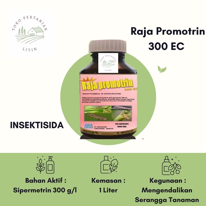 Raja Promotrin 300 EC - 1 Liter ( Insektisida ) Racun Kontak & Perut Serangga Perusak Tanaman