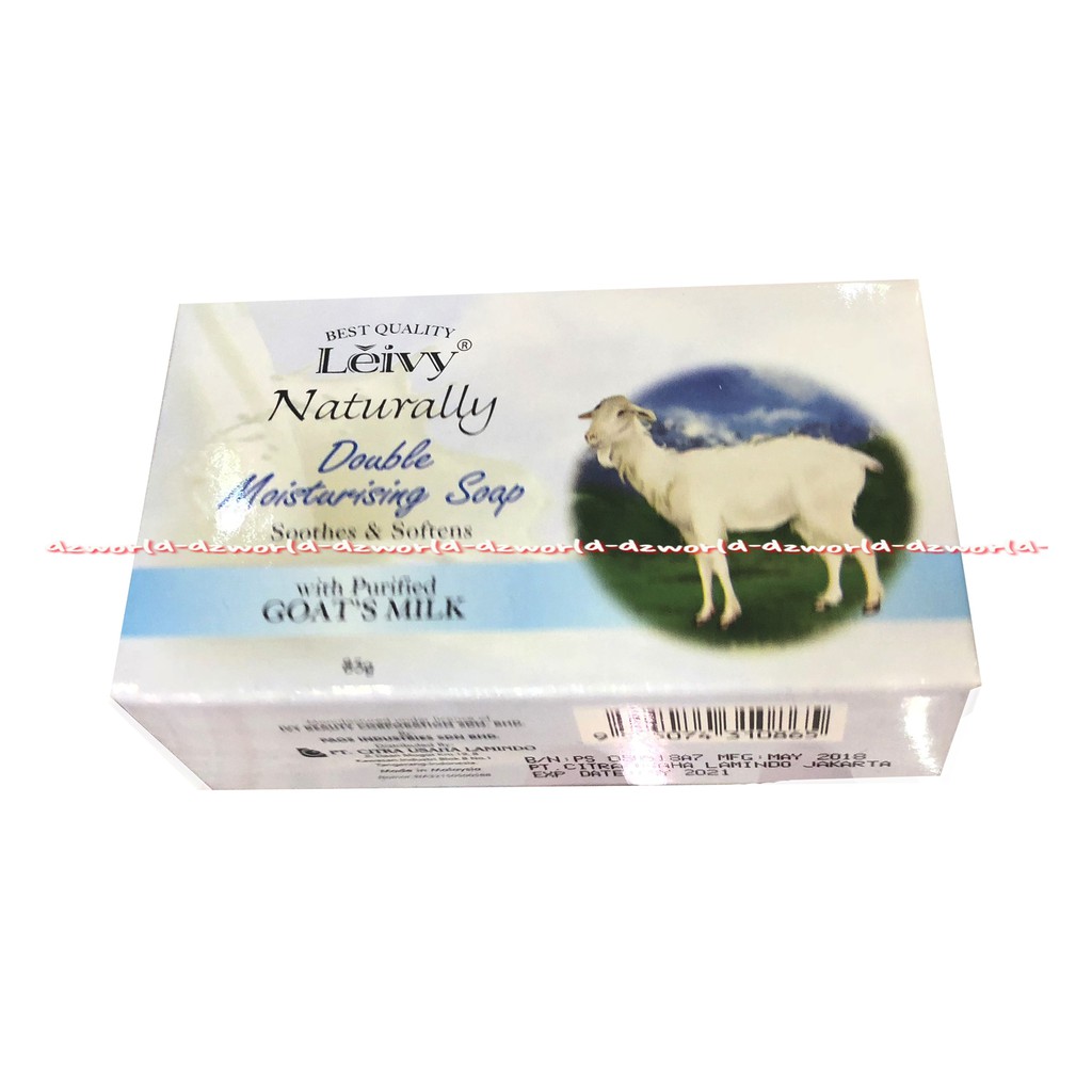 Leivy Naturally Double Moisturising Soap Goat's Milk Sabun Batang 85gr