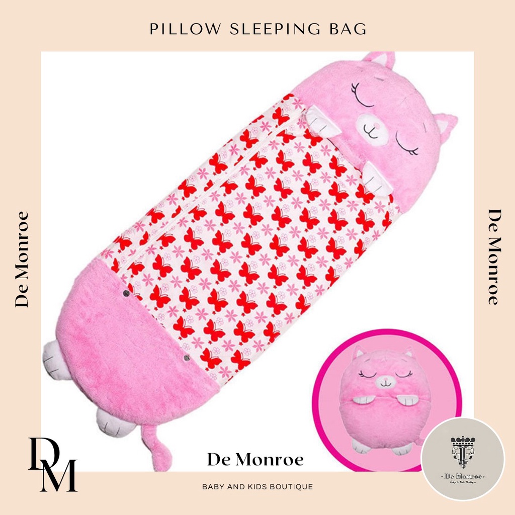 Sleeping bag kasur lipat tidur matras baby bayi hingga anak kecil All in one Bisa jadi Bantal Lucu Karakter Animal Hewan Bahan Sejuk tidak membuat Gerah