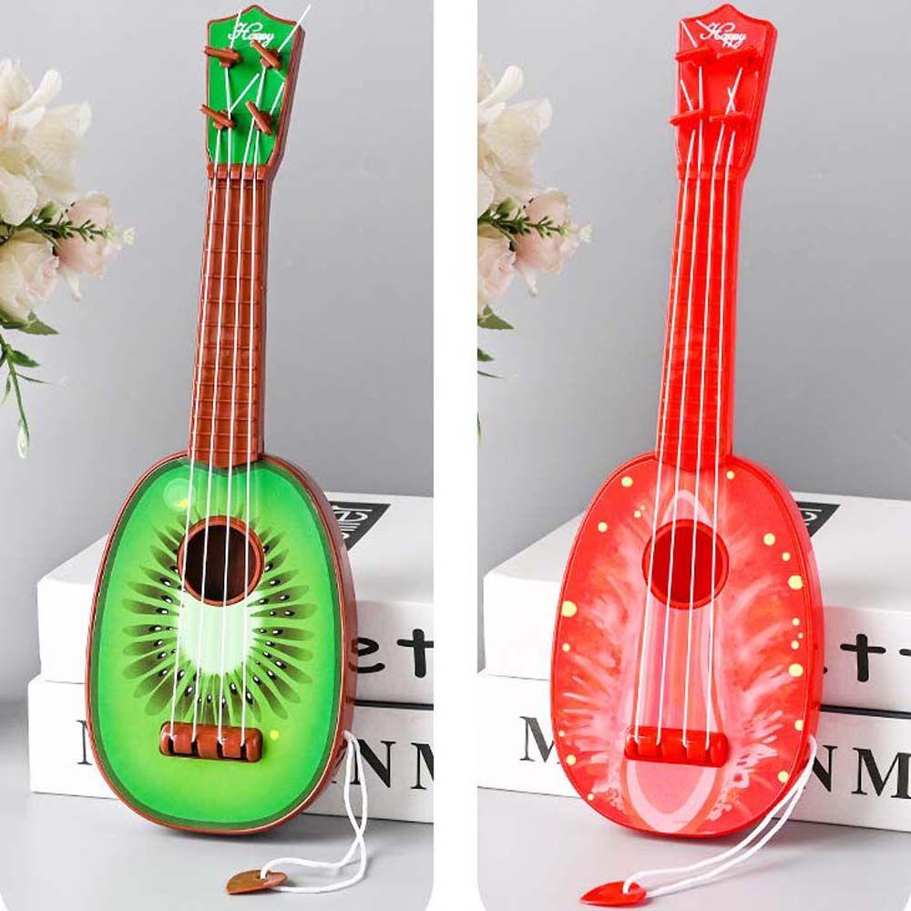 NEEDWAY Ukulele Mini Tahan Lama Hiburan Buah Mainan Anak Instrumen Senar Montessori Mainan Gitar Mainan