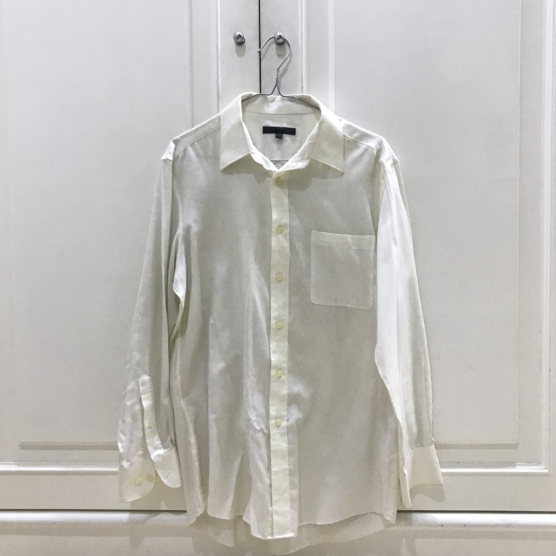 Preloved G2000 Men White Shirt Kemeja Putih Lengan Panjang Pria