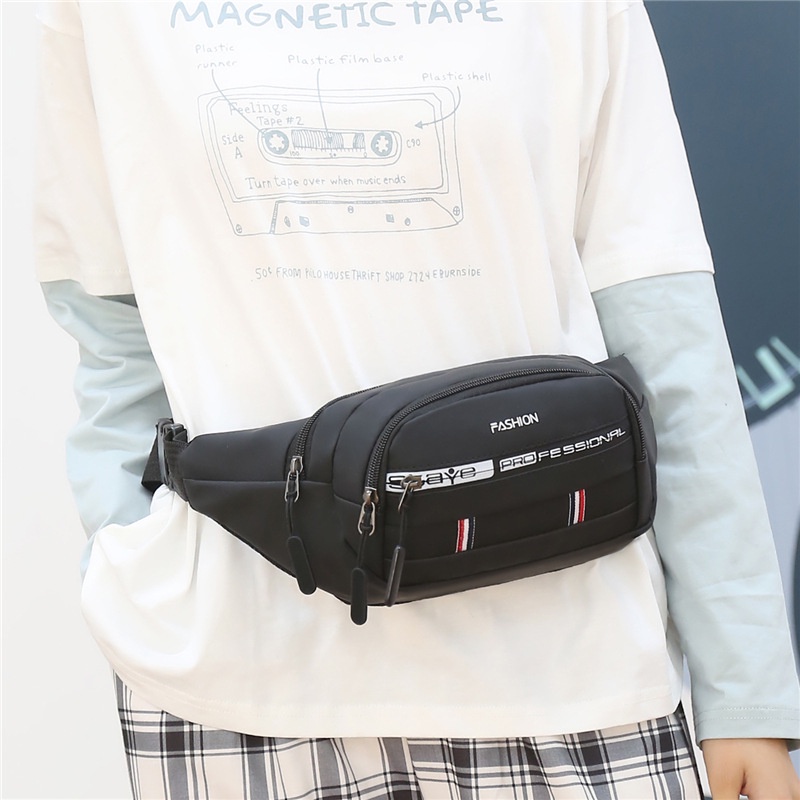 Tas Selempang Pria, Wanita Waistbag Anti Air import, tas pinggang, tas samping