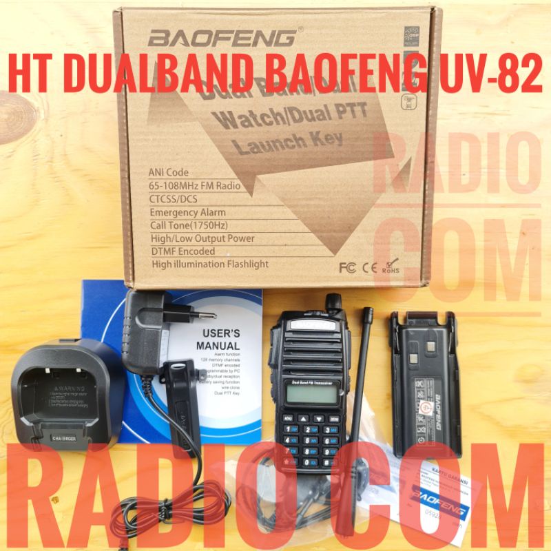 RADIO HT BAOFENG UV82 DUALBAND / HANDY TALKY BAOFENG UV82 UV 82 DUALBAND MURAH