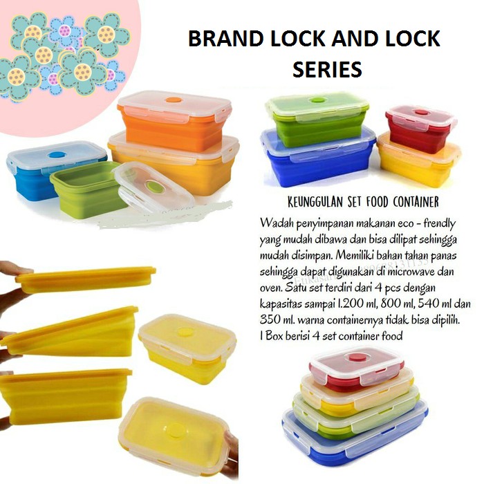 Jual KEPERLUAN RUMAH LOCK AND LOCK FOOD CONTAINER MODEL LIPAT TRAVELLING Berkualitas