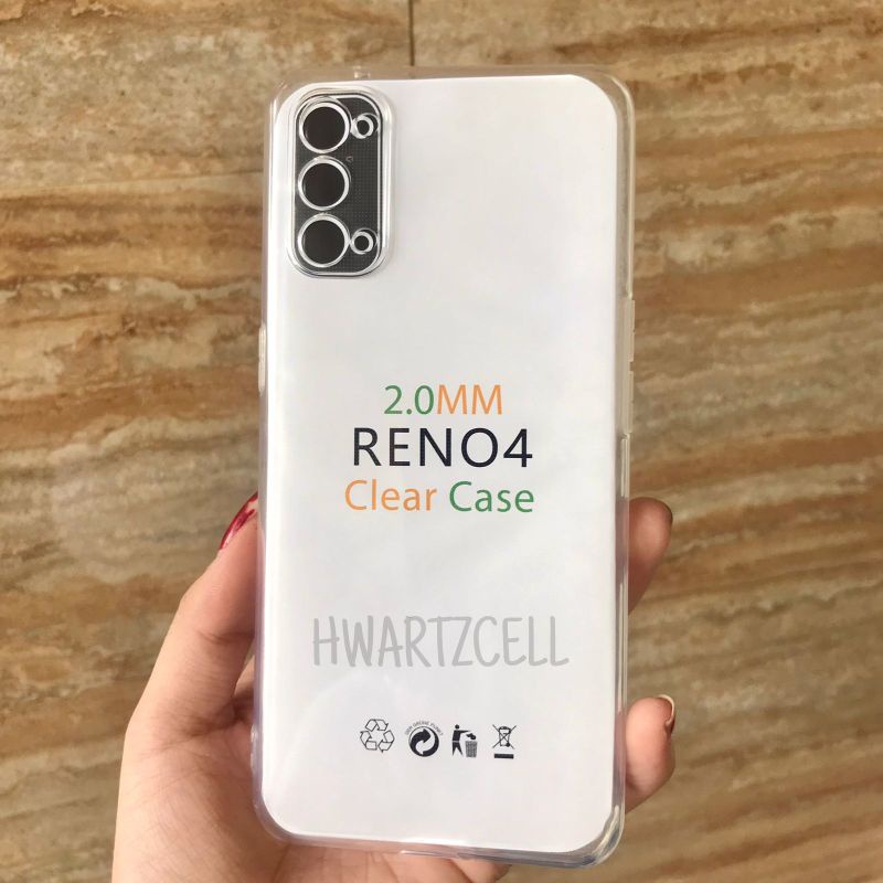 C/C- CASING OPPO RENO6 4G/5G/ RENO 5/RENO5 F/5F/RENO4 F/4F/RENO 4/Reno 4Pro Reno 8 5G Reno 8 Pro Softcase TPU Bening Tebal 2.0 HD CLEAR 6 PRO Transparan