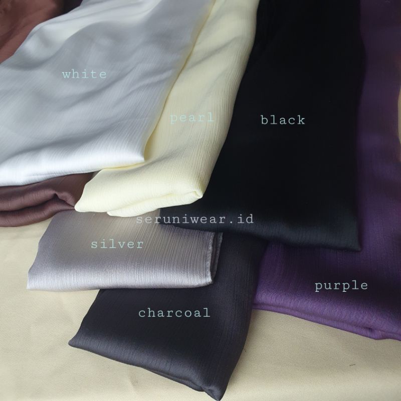 Zida Jumbo Pashmina Malaysia Crinkle Luxury Textured Silk Chiffon Original Cradenza Pesta Size Jumbo 200x75cm Eyelash Hemming-7