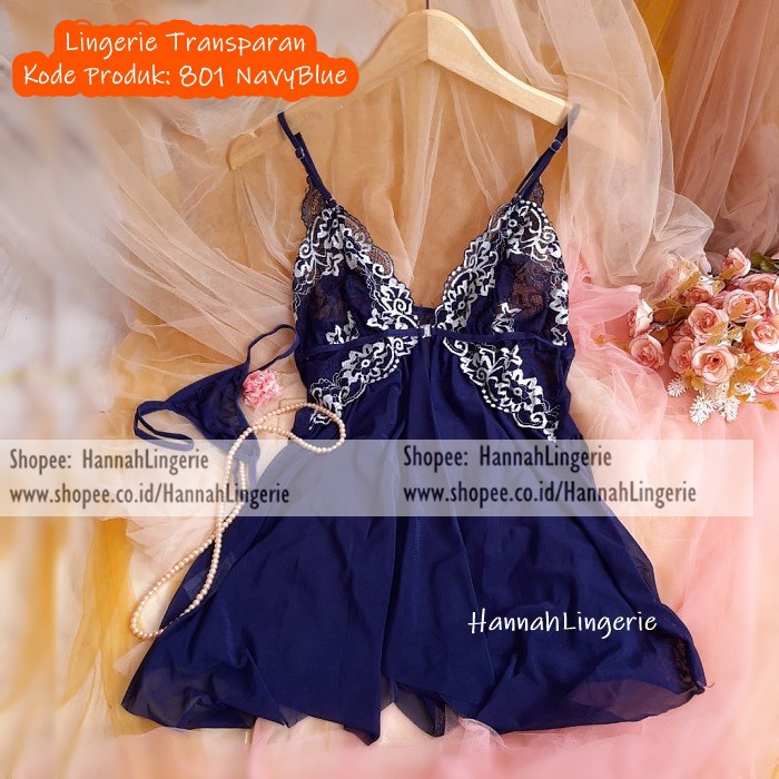 Lingerie Sets Original - Sexy Lingerie Wanita Baju Tidur Transparan Malam Pertama Lingering 801