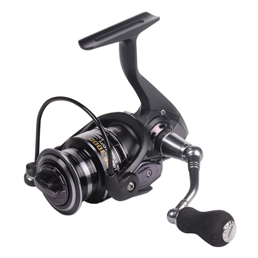 Debao Fishman LURE 3000 Spinning Reel Pancing 5.2:1 12+1 Ball Bearing - Black