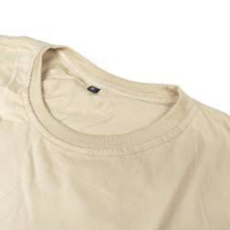 Baju Kaos Polos Lengan Pendek CREAM / smity / Leaf / boombogie / roughneck1991/ erigo / 347 / Ouval